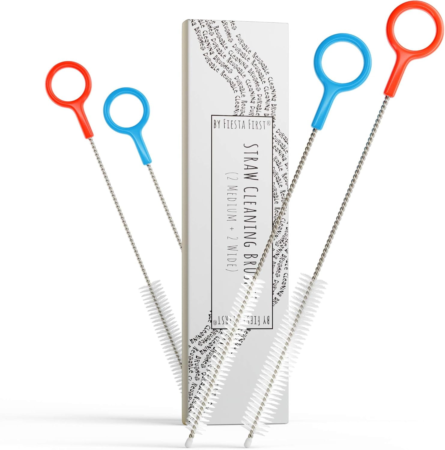 Straw Clean Set Heavy Duty Cleaning Brushes Set of 4 - Extra Long Straw Cleaners for ...