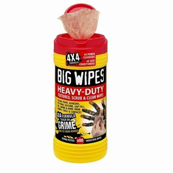 Heavy Duty Cleaning Wipe, Red - 80 Count - 8 per Case
