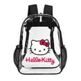 thumbnail image 1 of Heavy Duty Clear Backpack Clear Bag Stadium Approved Waterproof Hello CAT Kitty PVC Transparent Backpack Stadium backpack 17 x13 x5in Capacity See Through Backpack for Sport Events,Travel, 1 of 8