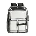 thumbnail image 1 of Heavy Duty Clear Backpack, Large Clear Bookbag Transparent See Through Backpack for School Sport College Black, 1 of 4