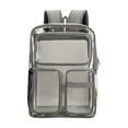 thumbnail image 1 of Heavy Duty Clear Backpack, Large Clear Bookbag Transparent See Through Backpack for School Sport College Gray, 1 of 6