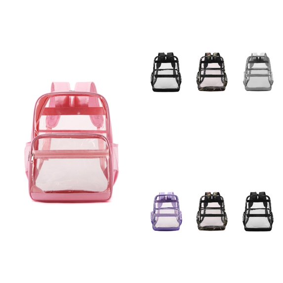 Heavy Duty Clear Backpack, School Backpack College Bookbag See Through Transparent Backpacks