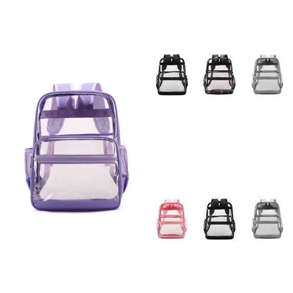 Heavy Duty Clear Backpack, School Backpack College Bookbag See Through Transparent Backpacks