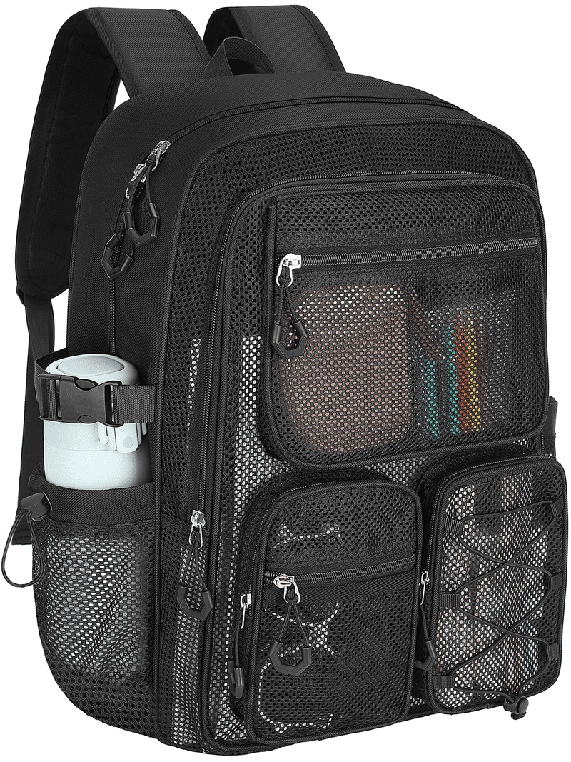 KOITHOT Mesh Backpack Heavy Duty, Stadium Approved Multi-Pocket