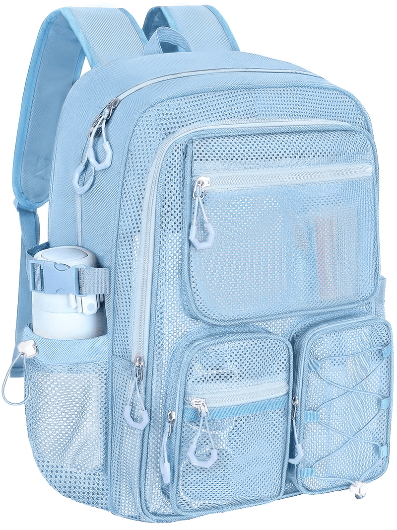 KOITHOT Mesh Backpack Heavy Duty, Blue, Breathable and See  display picture 1