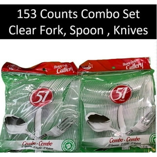 Clear Premium Plastic Cutlery Combo - 24 Count (Case Qty: 576) – Pans Pro