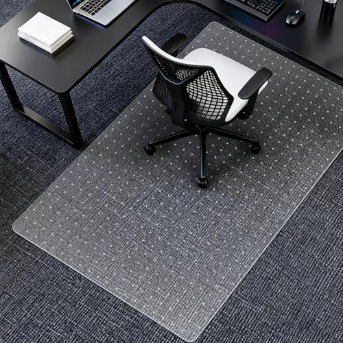 Heavy Duty Clear Office Chair Mat for Carpet, 32x48 Inch Hard Plastic ...