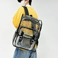 thumbnail image 1 of Heavy Duty Clear PVC Backpack - Large 17.7" Laptop Compartment, Stadium Security Approved Bookbag for School, Sports Events, Concerts, 1 of 6