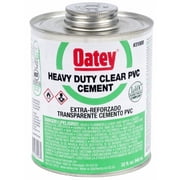 Oatey Heavy-Duty Clear PVC Cement - Heavy-Duty, Clear - 8 fl oz Residential Use, Standard Application