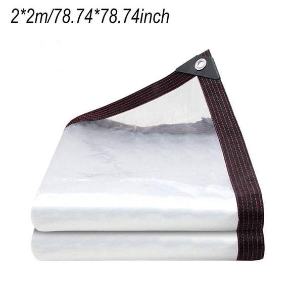 Heavy Duty Clear PVC Tarpaulin Sheet Cover With Rust-Resistant Grommets, UV And Weather Resistant For Car, RV, Garden, Greenhouse, Chicken And Barn(2 * 2)