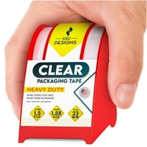 Packing Tape with Dispenser Heavy Duty Clear Packaging Shipping Tape Refill - 1.88" Wide x 23 Yards x 1.5" Inch Core 1 Roll
