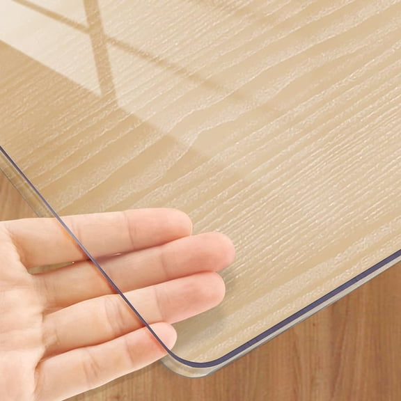 Heavy-Duty Clear Table Cover Protector, 1.5mm Thick 36x64 inch, Waterproof Plastic Tablecloth, Non-Slip