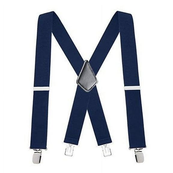 Heavy Duty Clip Suspenders for Men - Men's Adjustable X Back Mens Suspenders Straps with Clips