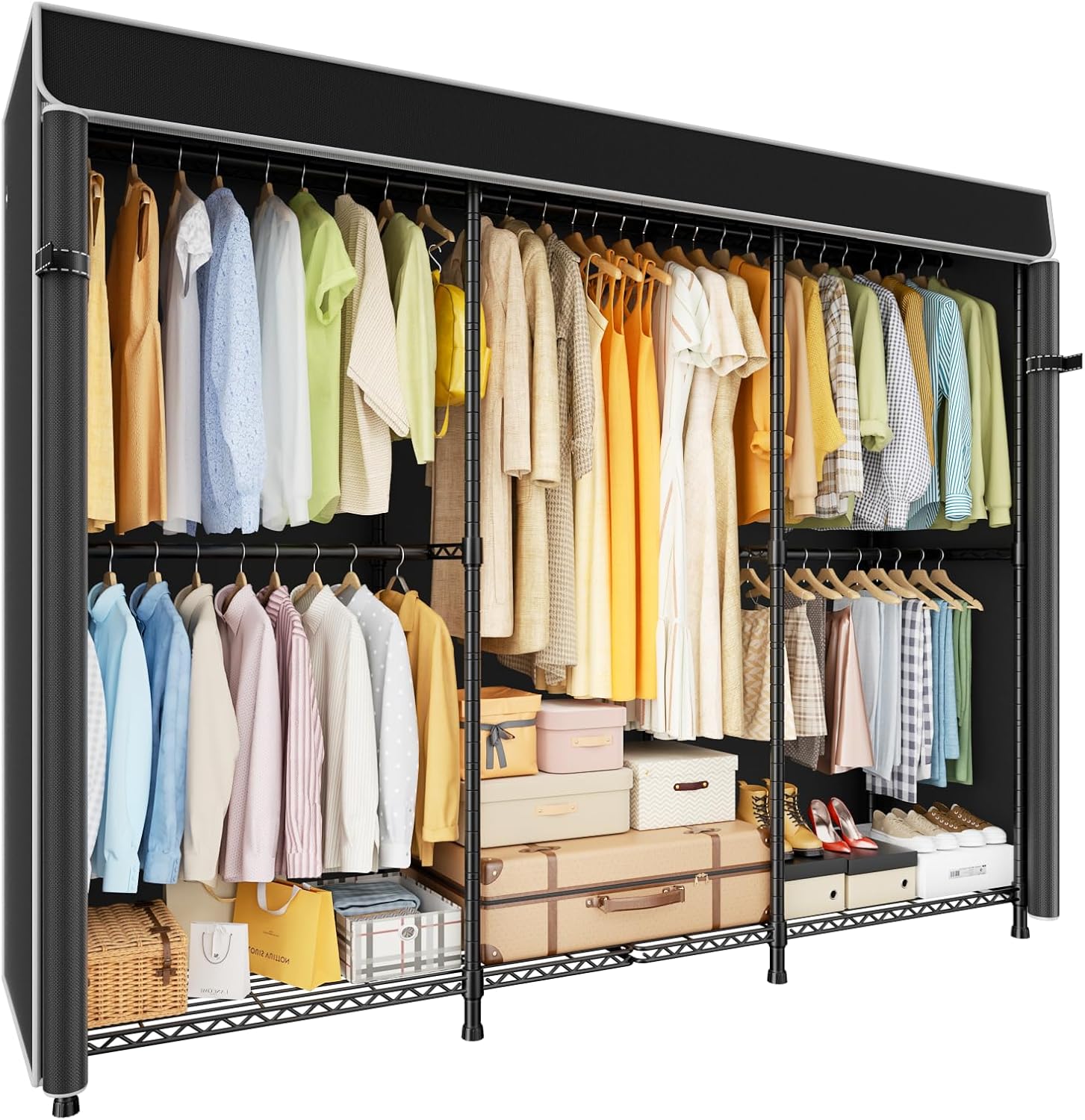 Heavy Duty Closet Organizer System，Freestanding Clothing Racks for ...