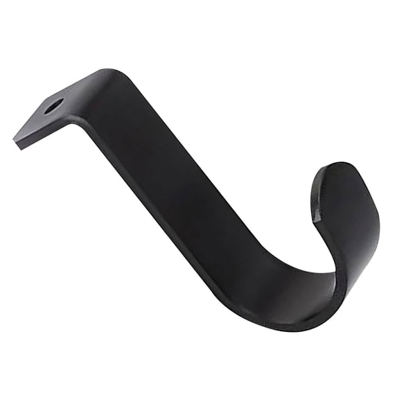 Heavy Duty Closet Rod Brackets for 1-inch Diameter Rods, Durable Metal Hanging Shelf Rods Support with Screw, Closet Rod Pole Holders for Living Room Kitchen Bathroom Office, 1Pc(Black,2.5x2")