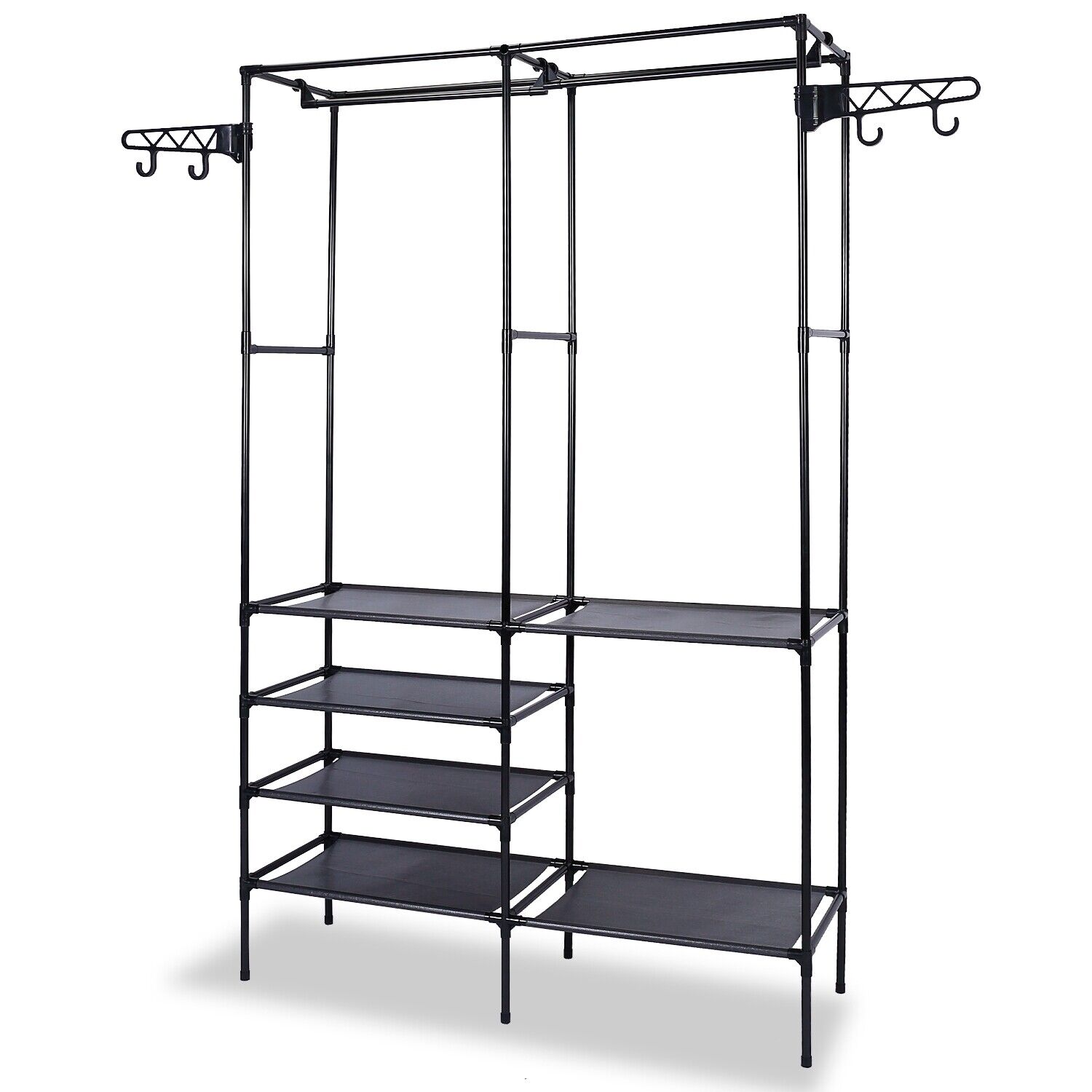 Heavy Duty Closet System Wardrobe Organizer Shoe Garment Rack Clothes
