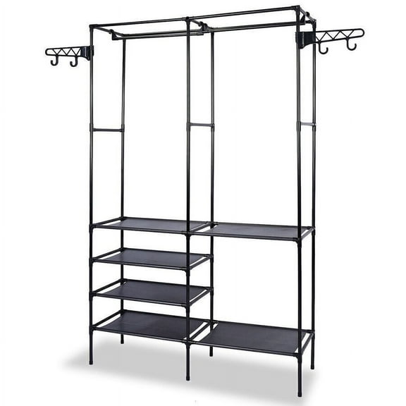 Heavy Duty Closet System Wardrobe Organizer Shoe Garment Rack Clothes Hanger