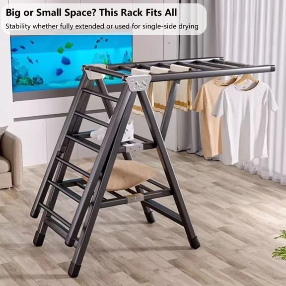 Heavy Duty Clothes Drying Rack Foldable 71" Extra Large Clothes Airer Drying Rack, Extra-ThickMetal Laundry Dryer Stand with Wheels, Free-Standing Design Indoor & Outdoor Use, 71inchx17.7inch