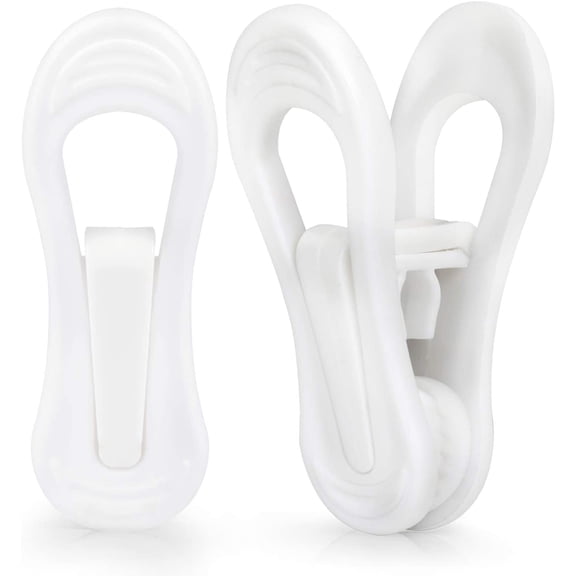 Heavy-Duty Clothes Pins, Super-Strong Clamping Force Grip Clips for Multi-Purpose Use, Smooth Edges No Metal 100% Recyclable Plastic Hanger Clips, Space Maximization for Closet