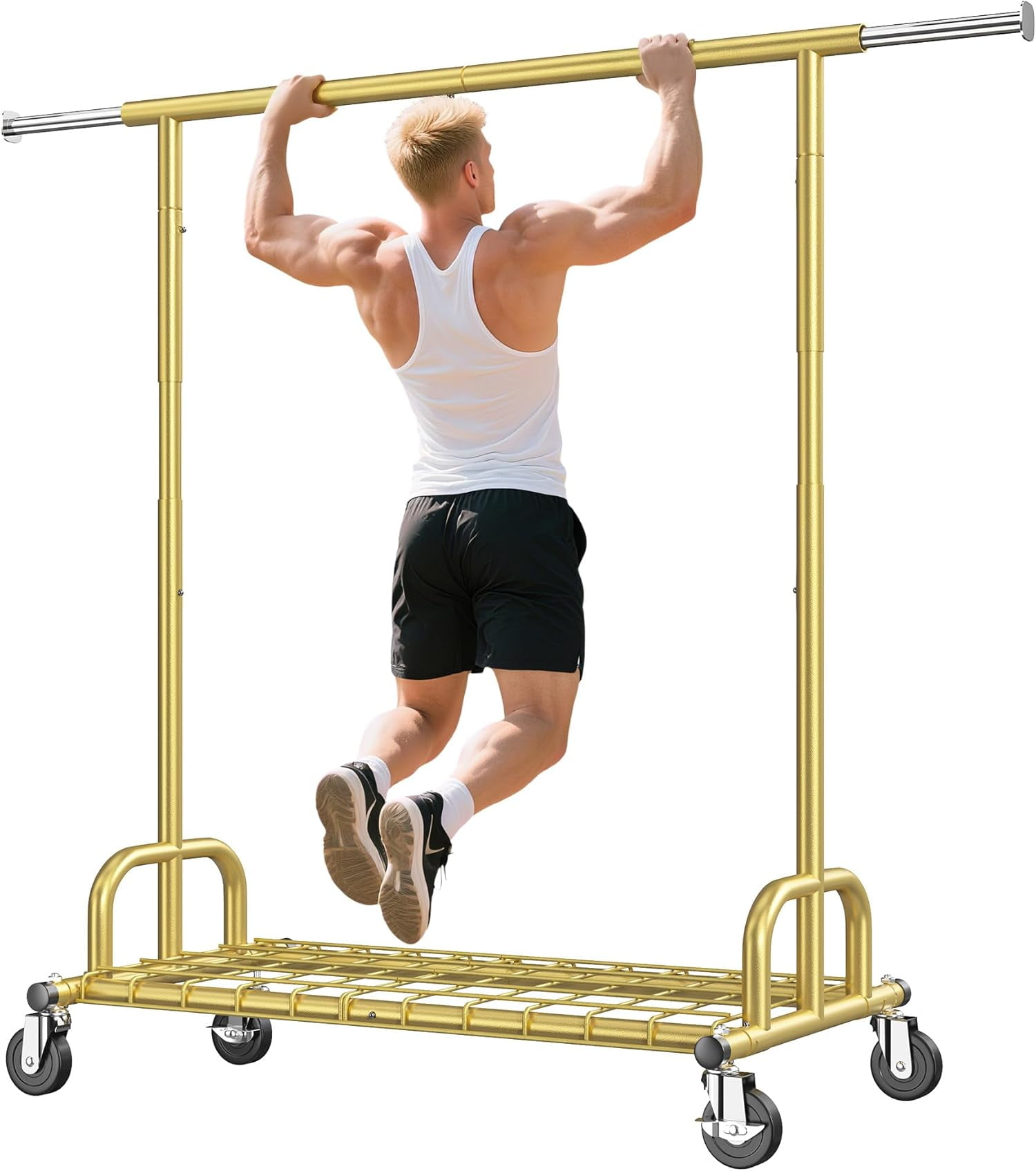 Heavy Duty Clothes Rack, Clothing Racks for Heavy Clothes 200+, Rolling ...