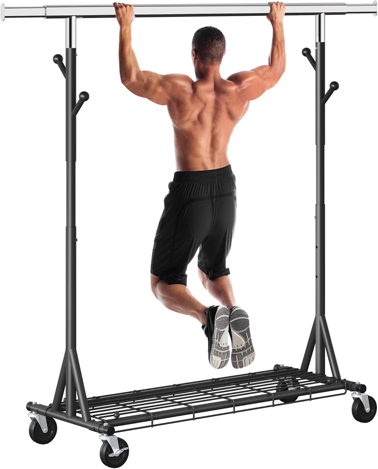 Heavy Duty Clothes Rack Load 480 LBS Metal Clothing Garment Rack Hang ...