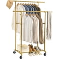 Heavy Duty Clothes Rack, Rolling Clothing Rack, Garment Rack with ...