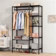 thumbnail image 1 of Heavy Duty Clothes Rack with Shelves Garment Rack with 2 Gray Drawers, DIY Adjustable Clothing Storage Rack for Hanging Clothes, Freestanding Metal Wardrobe Rack, Max Load 500LBS, Black, 1 of 10