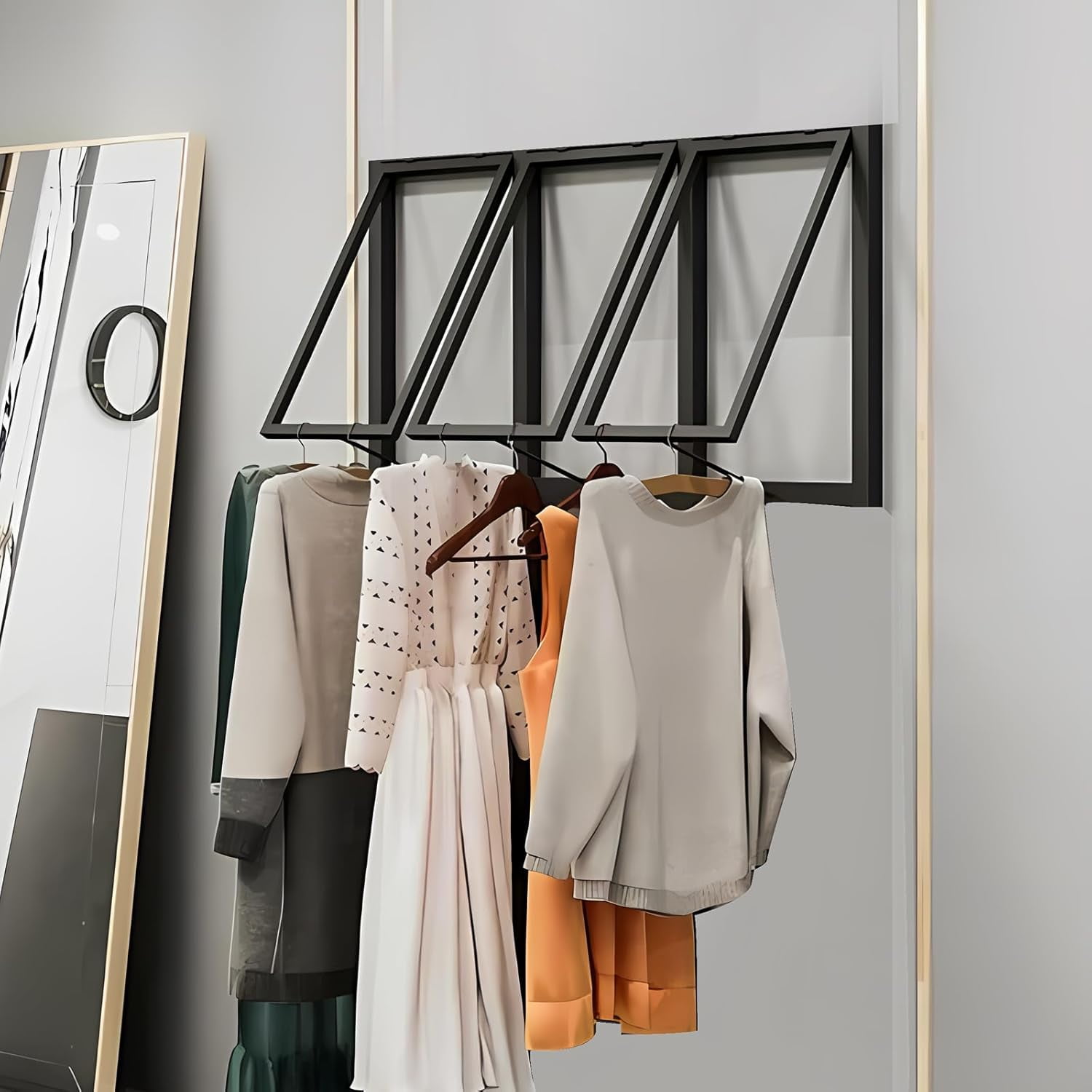 Heavy Duty Clothing Racks Garment Racks, Wall Mounted Clothes Rack ...