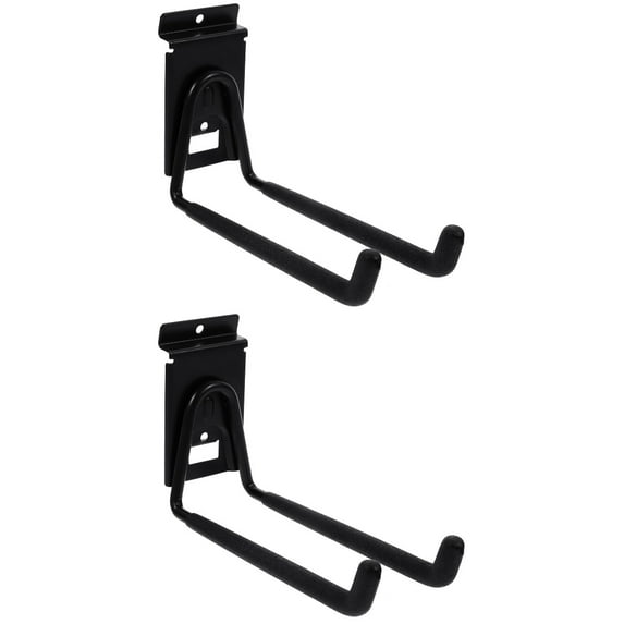 Set of 2 Heavy Duty Metal Coat Hangers Clothes Rack, Straight Iron Design for Garage and Home Organization