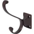 thumbnail image 1 of Heavy-Duty Coat & Hat Hook, 3-7/16" High, 2-15/16" Projection, Vintage Bronze by Stone Harbor Hardware, 1 of 4