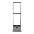 thumbnail image 1 of Heavy Duty Coat Rack with Storage Basket Metal Hanging Clothes Rack with Marble Base Modern Standing Clothing Rack for Entryway Bedroom Living Room Hotel 19.69 x 13.39 x 67.72 Inches (Black), 1 of 7
