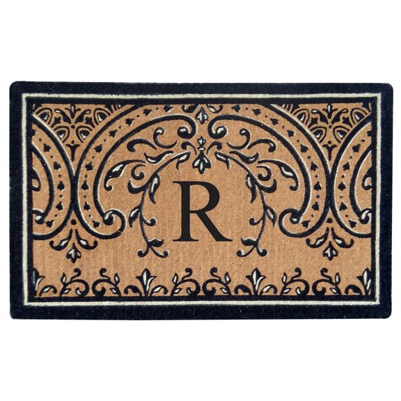 Heavy Duty Coco Mat Easton, Monogram R - 30" x 48"