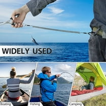 Heavy Duty Coiled Tool Lanyard with Carabiner Clip, Safety Tether for Tools, Durable and Flexible Design