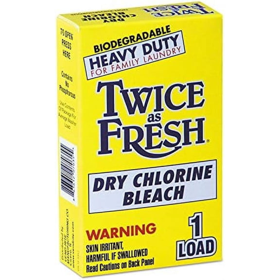 Heavy Duty Coin-Vend Powdered Chlorine Bleach, 1 Load, 100/Carton