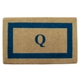thumbnail image 1 of Heavy Duty Coir Door Mat Single Picture Frame, Monogram Q - Blue 22" x 36", 1 of 4