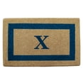 thumbnail image 1 of Heavy Duty Coir Door Mat Single Picture Frame, Monogram X - Blue 22" x 36", 1 of 4