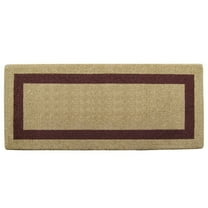Heavy Duty Coir Door Mat Single Picture Frame, Plain - Brown 24" x 57"