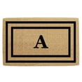 thumbnail image 1 of Heavy Duty Coir Door Mat Thin Double Picture Frame, Monogram A - Black 22" x 36", 1 of 5