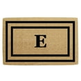 thumbnail image 1 of Heavy Duty Coir Door Mat Thin Double Picture Frame, Monogram E - Black 30" x 48", 1 of 5