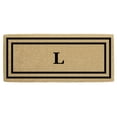 thumbnail image 1 of Heavy Duty Coir Door Mat Thin Double Picture Frame, Monogram L - Black 24" x 57", 1 of 1