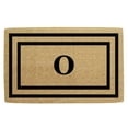 thumbnail image 1 of Heavy Duty Coir Door Mat Thin Double Picture Frame, Monogram O - Black 30" x 48", 1 of 5