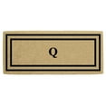 thumbnail image 1 of Heavy Duty Coir Door Mat Thin Double Picture Frame, Monogram Q - Black 24" x 57", 1 of 1