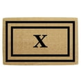 thumbnail image 1 of Heavy Duty Coir Door Mat Thin Double Picture Frame, Monogram X - Black 22" x 36", 1 of 5