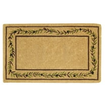 Heavy Duty Coir Doormat Olive Branch Border, Plain - 22" x 36"