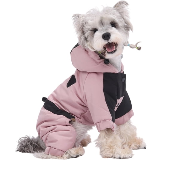 Heavy Duty Cold Weather Pet Suit 4Leg Coverage Windproof Lining Down Jackets For Cold Weather Outdoor Activity Warmth