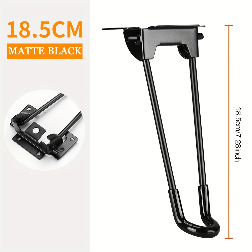 Heavy-Duty Collapsible Metal Hair Pin Table Legs Pads for DIY Projects ...