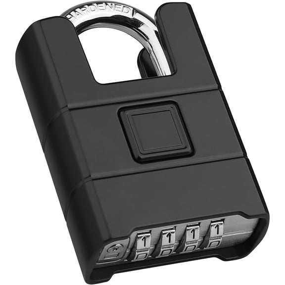 Heavy Duty Combination Padlock [Wrapped Beam], Large Outdoor Waterproof Padlock, 8mm Thickened Shackle, One-Touch Unlocking, Hidden Password for Locker, Home, School, Garage, Gate, Garden