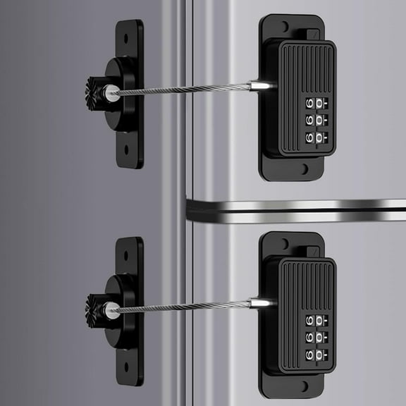 Heavy Duty Combination Refrigerator Lock (2 Pack) - Cabinet Locks Baby Proofing, No Drilling Adhesive Fridge Locks, for Fridge, Cabinets, Drawers, Window and Child Safety Cabinet Lock