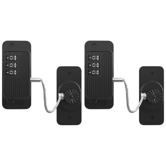 Heavy Duty Combination Refrigerator Lock (2 Pack) - Cabinet Locks Baby Proofing, No Drilling Adhesive Fridge Locks, for Fridge, Cabinets, Drawers, Window and Child Safety Cabinet Lock