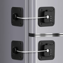 Heavy Duty Combination Refrigerator Lock (2 Pack) - Fridge Lock for Baby Safety, 3M Adhesive No Drilling (Black), for Fridge, Cabinets, Drawers, Window and Cabinet Locks Baby Proofing